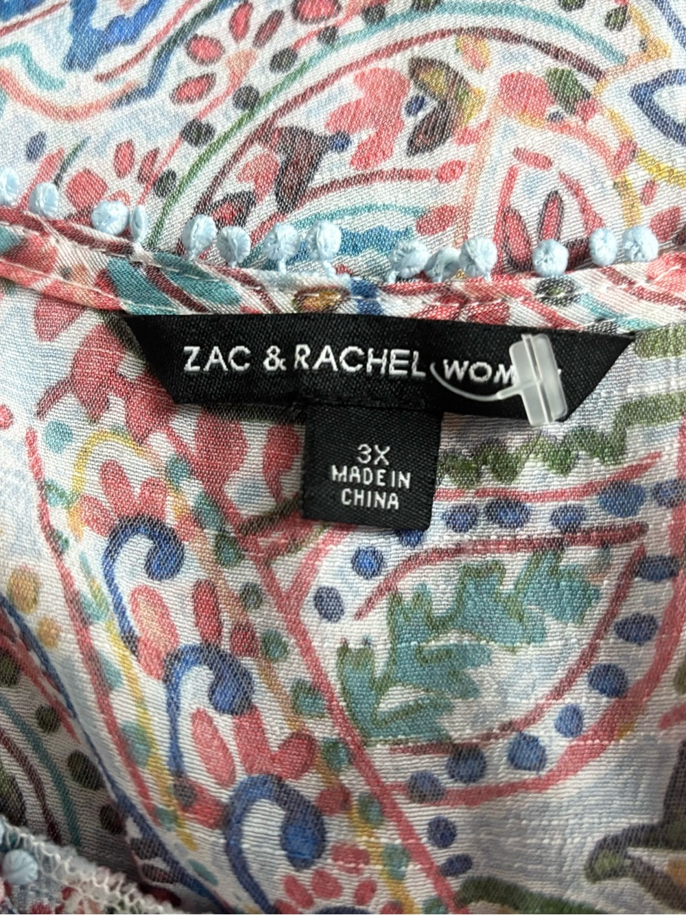 Zac & Rachel Women’s Paisley Flutter-Sleeve Top, Size: 3X, NWOT - Picture 5 of 6